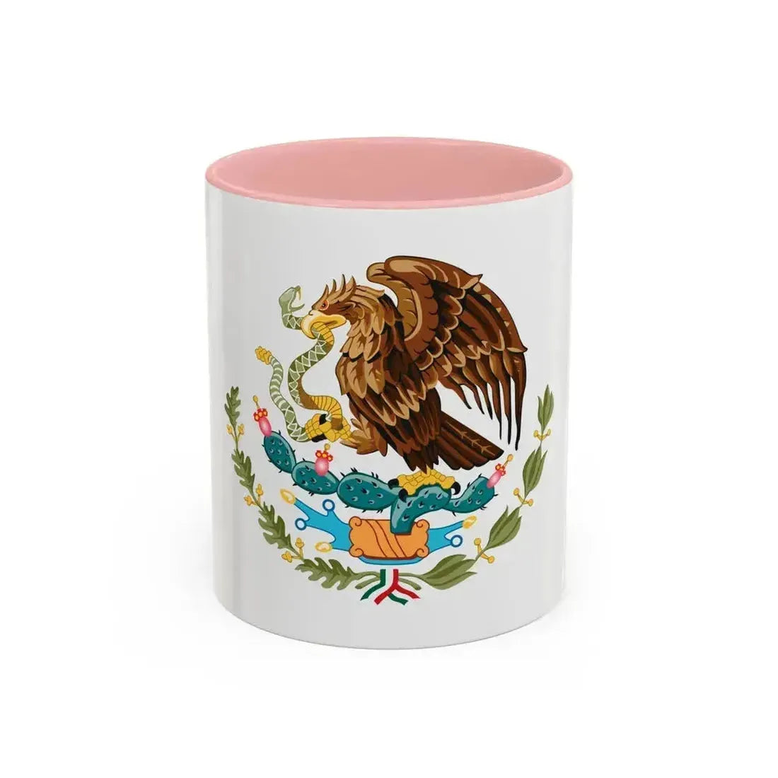 Coat of arms of Mexico - Accent Coffee Mug 11oz Pink - Go Mug Yourself