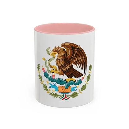 Coat of arms of Mexico - Accent Coffee Mug 11oz Pink - Go Mug Yourself