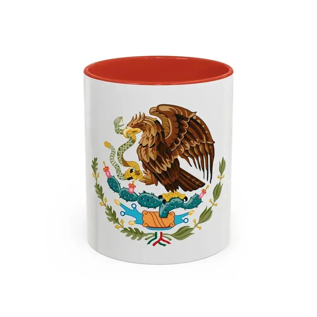 Coat of arms of Mexico - Accent Coffee Mug 11oz Red - Go Mug Yourself