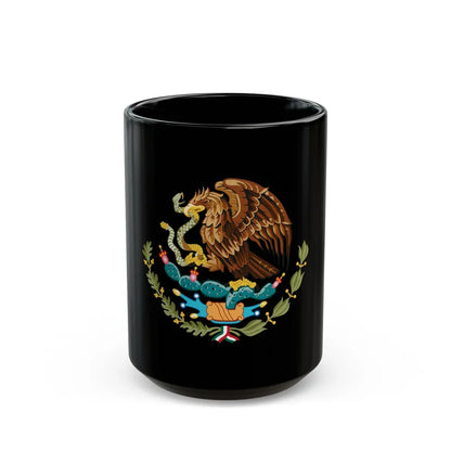 Coat of arms of Mexico - Black Coffee Mug-15oz-Go Mug Yourself