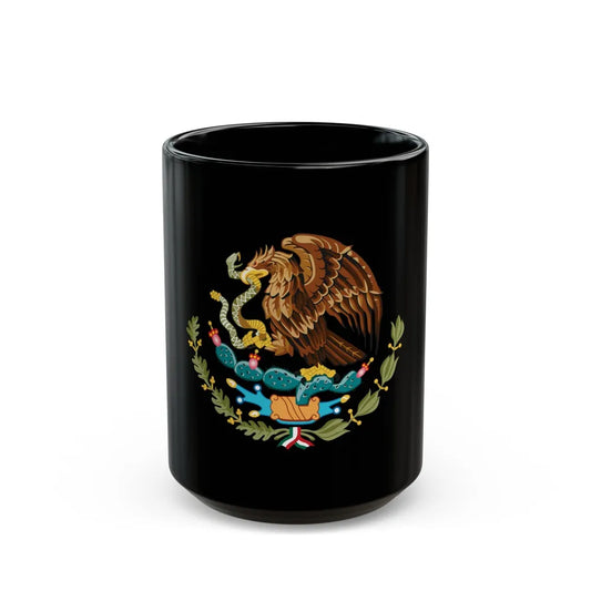 Coat of arms of Mexico - Black Coffee Mug-15oz-Go Mug Yourself