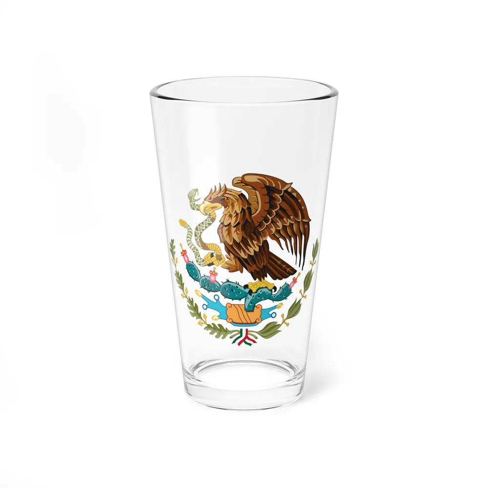 Coat of arms of Mexico - Pint Glass 16oz-16oz-Go Mug Yourself