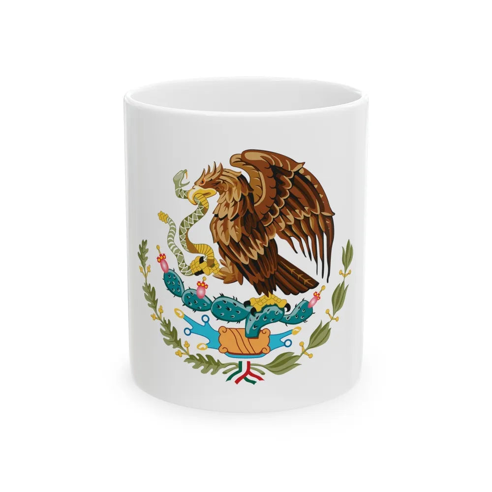 Coat of arms of Mexico - White Coffee Mug-11oz-Go Mug Yourself