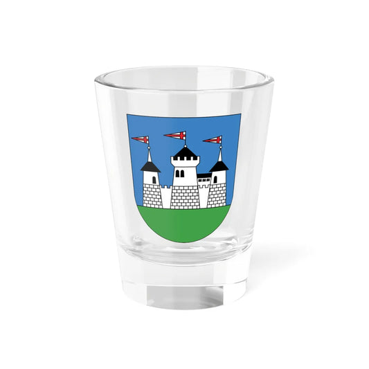 Coat of Arms of Miadzieł Belarus (Belarus) (Coat of Arms) Shot Glass 1.5oz 1.5oz - Go Mug Yourself