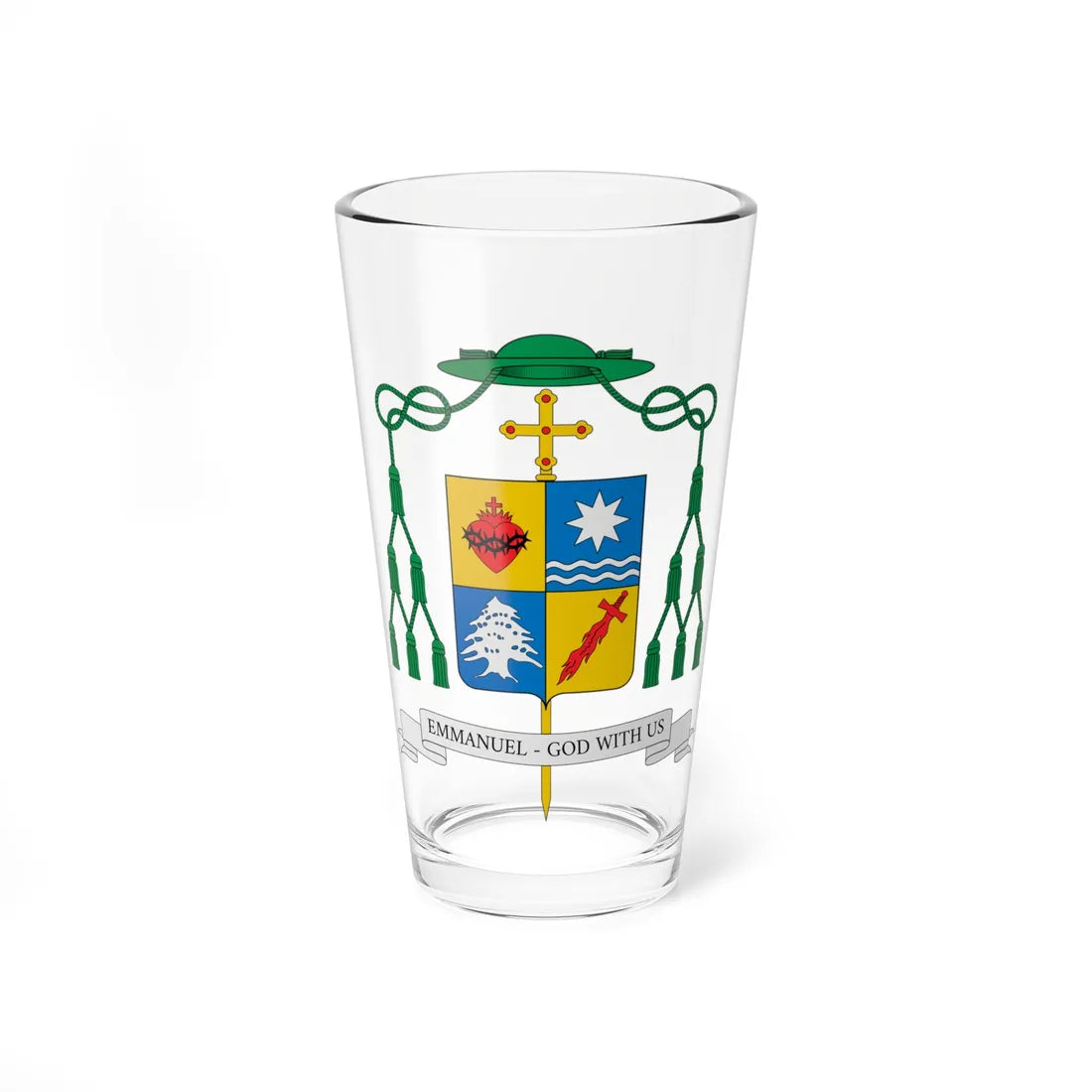 Coat of Arms of Michael Izen (United States) (Coat of Arms) Pint Glass 16oz 16oz - Go Mug Yourself