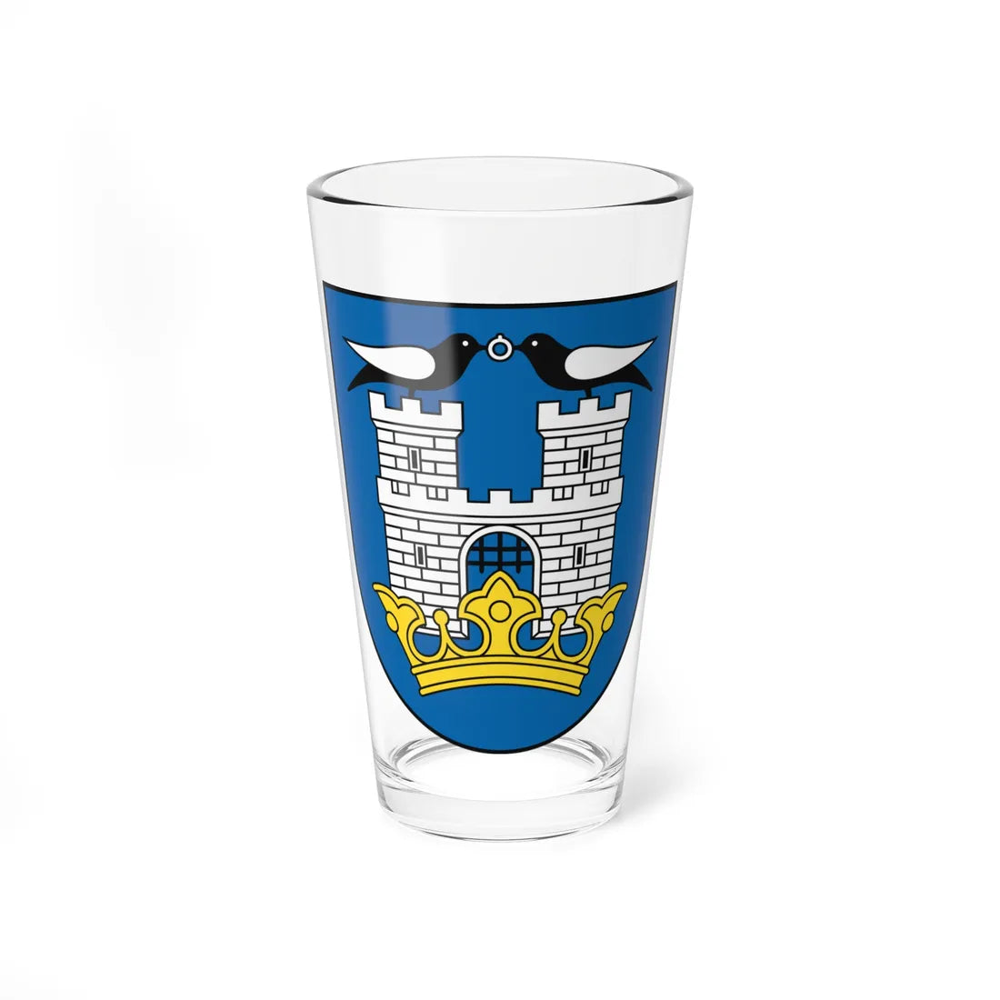 Coat of Arms of Michalovce (Slovakia) (Coat of Arms) Pint Glass 16oz 16oz - Go Mug Yourself