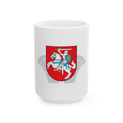 Coat of Arms of Ministry of Agriculture Lithuania - White Coffee Mug-15oz-Go Mug Yourself