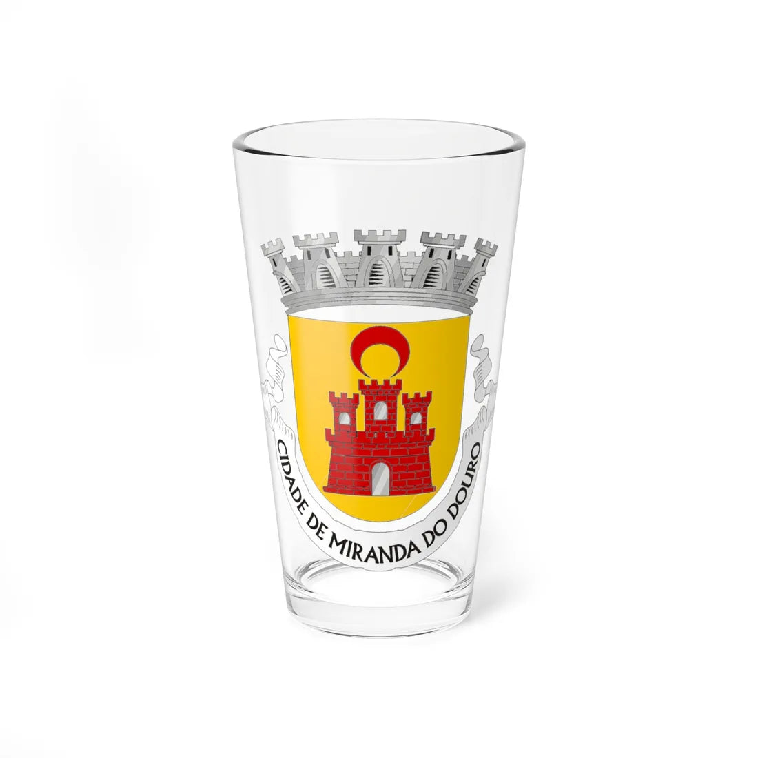 Coat of arms of Miranda do Douro (Iran) (Coat of Arms) Pint Glass 16oz 16oz - Go Mug Yourself