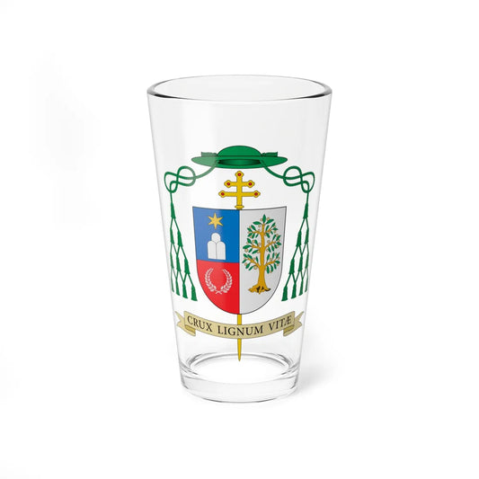 Coat of arms of Mitja Leskovar (Spain) (Coat of Arms) Pint Glass 16oz 16oz - Go Mug Yourself