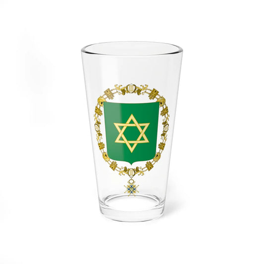 Coat of Arms of Mohammed Mehedi Uld Ben Ismael of Morocco Order of Charles III (Morocco) (Coat of Arms) Pint Glass 16oz 16oz - Go Mug Yourself