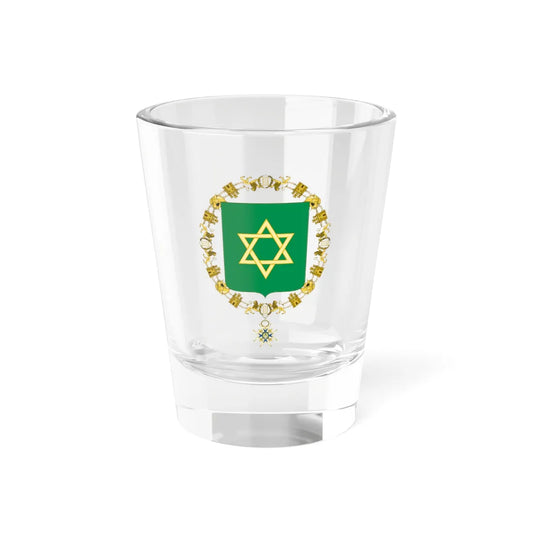 Coat of Arms of Mohammed Mehedi Uld Ben Ismael of Morocco Order of Charles III (Morocco) (Coat of Arms) Shot Glass 1.5oz 1.5oz - Go Mug Yourself