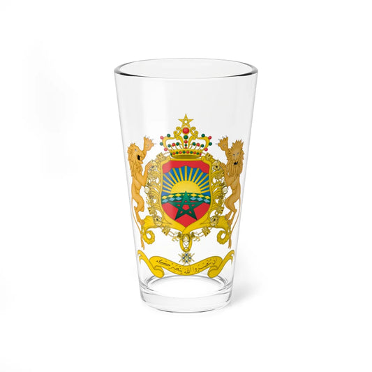Coat of arms of Mohammed VI King of Morocco Order of Charles III (Morocco) (Coat of Arms) Pint Glass 16oz 16oz - Go Mug Yourself