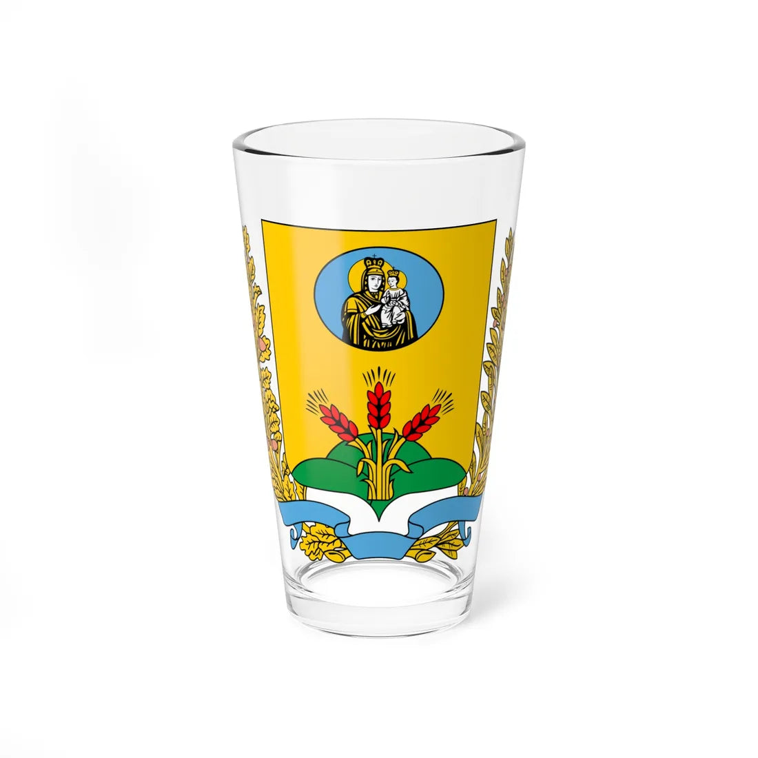 Coat of arms of Mohilev Oblast (Belarus) (Coat of Arms) Pint Glass 16oz 16oz - Go Mug Yourself