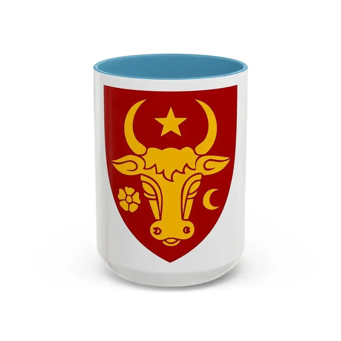Coat of arms of Moldavia - Accent Coffee Mug 15oz Light Blue - Go Mug Yourself