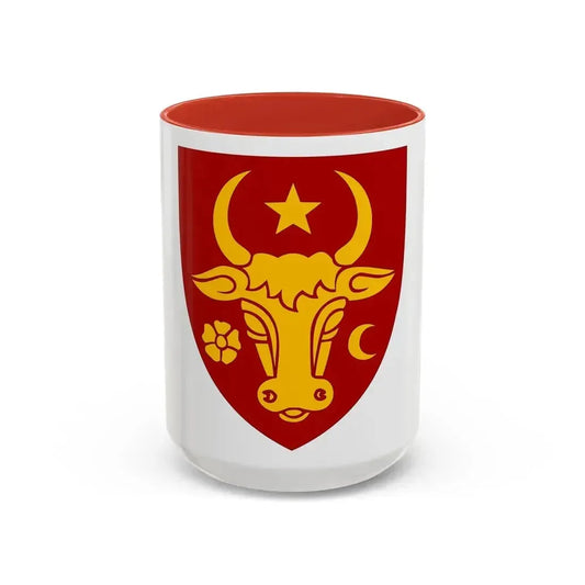 Coat of arms of Moldavia - Accent Coffee Mug 15oz Red - Go Mug Yourself