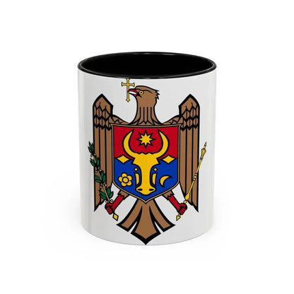 Coat of arms of Moldova - Accent Coffee Mug 11oz Black - Go Mug Yourself