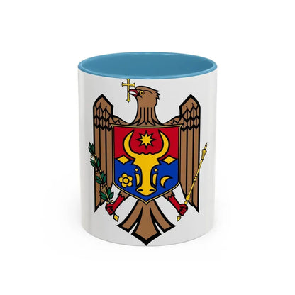 Coat of arms of Moldova - Accent Coffee Mug 11oz Light Blue - Go Mug Yourself