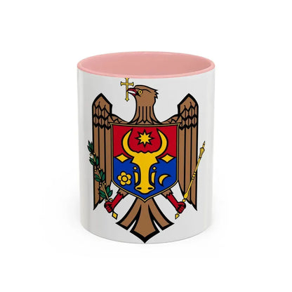 Coat of arms of Moldova - Accent Coffee Mug 11oz Pink - Go Mug Yourself
