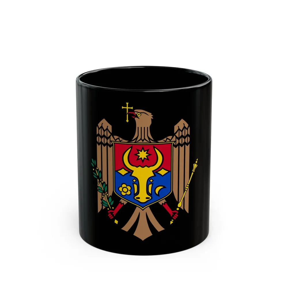 Coat of arms of Moldova - Black Coffee Mug-11oz-Go Mug Yourself