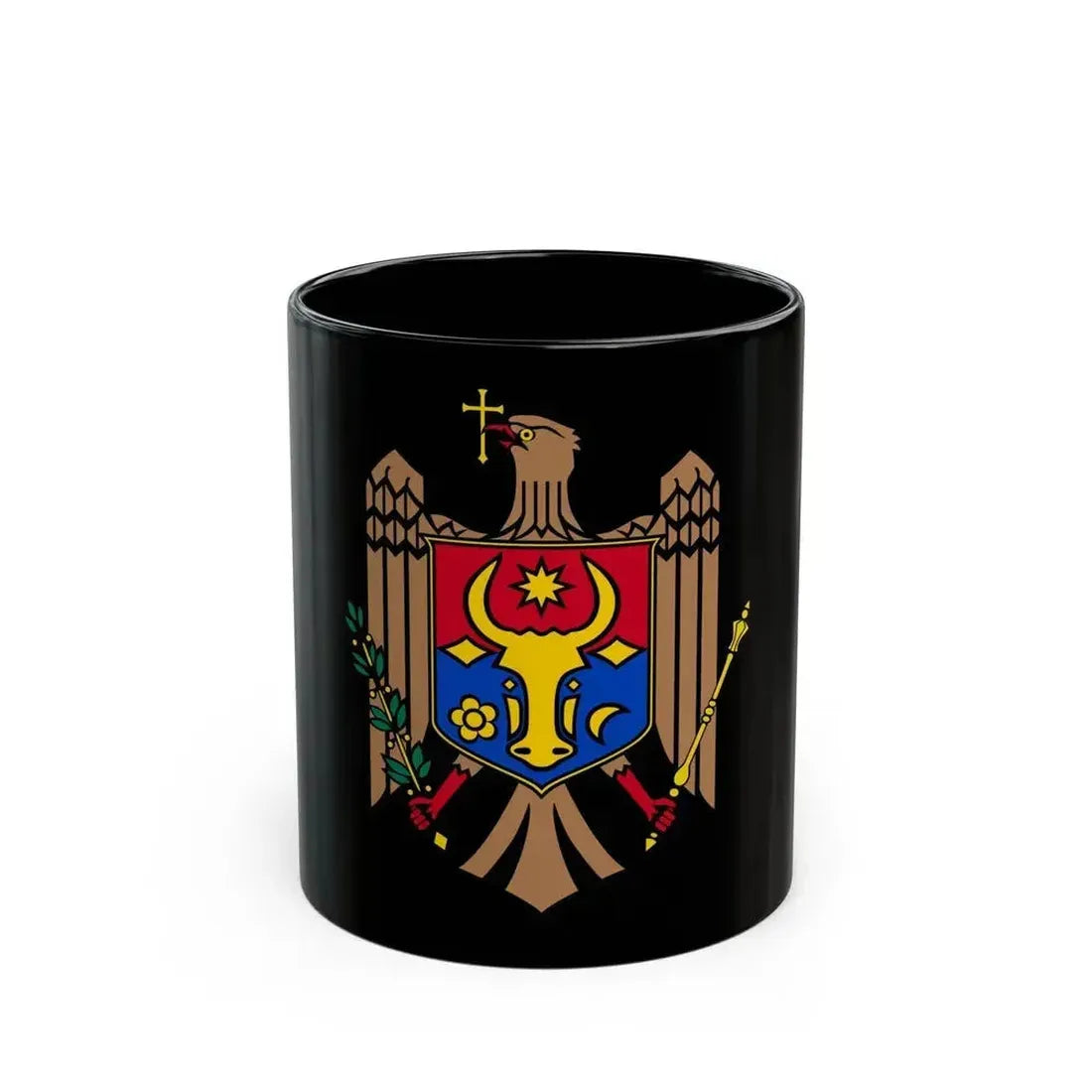 Coat of arms of Moldova - Black Coffee Mug 11oz - Go Mug Yourself