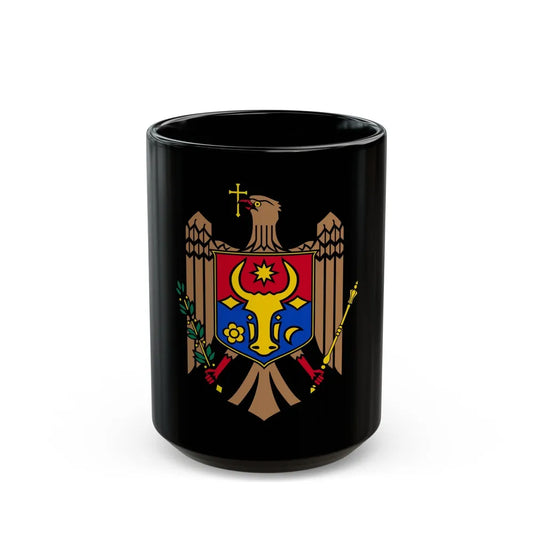 Coat of arms of Moldova - Black Coffee Mug-15oz-Go Mug Yourself