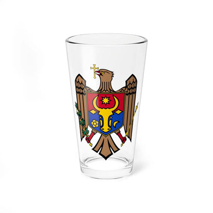 Coat of arms of Moldova (Moldova) (Coat of Arms) Pint Glass 16oz 16oz - Go Mug Yourself
