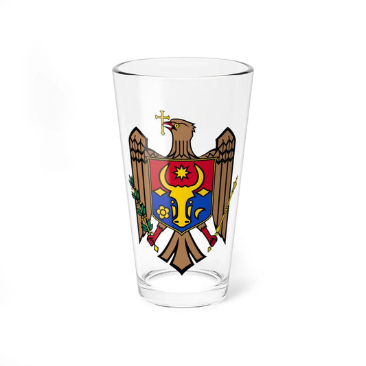 Coat of arms of Moldova (Moldova) (Coat of Arms) Pint Glass 16oz 16oz - Go Mug Yourself