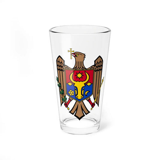 Coat of arms of Moldova - Pint Glass 16oz-16oz-Go Mug Yourself