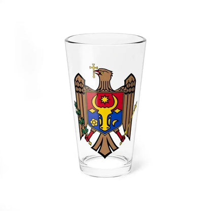 Coat of arms of Moldova - Pint Glass 16oz 16oz - Go Mug Yourself