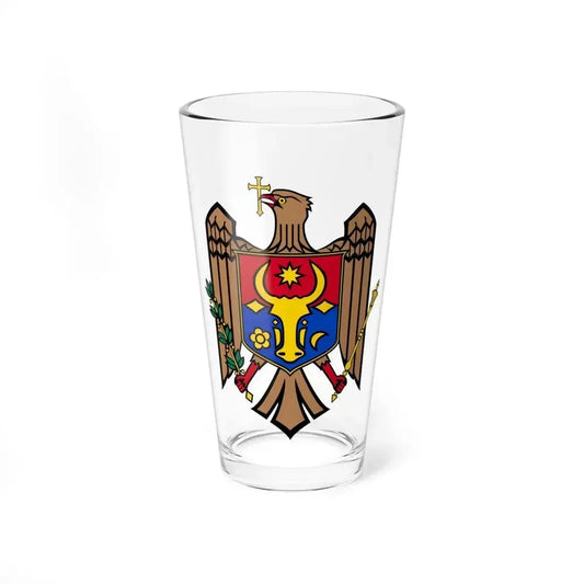Coat of arms of Moldova - Pint Glass 16oz 16oz - Go Mug Yourself