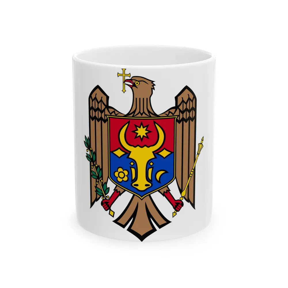 Coat of arms of Moldova - White Coffee Mug-11oz-Go Mug Yourself