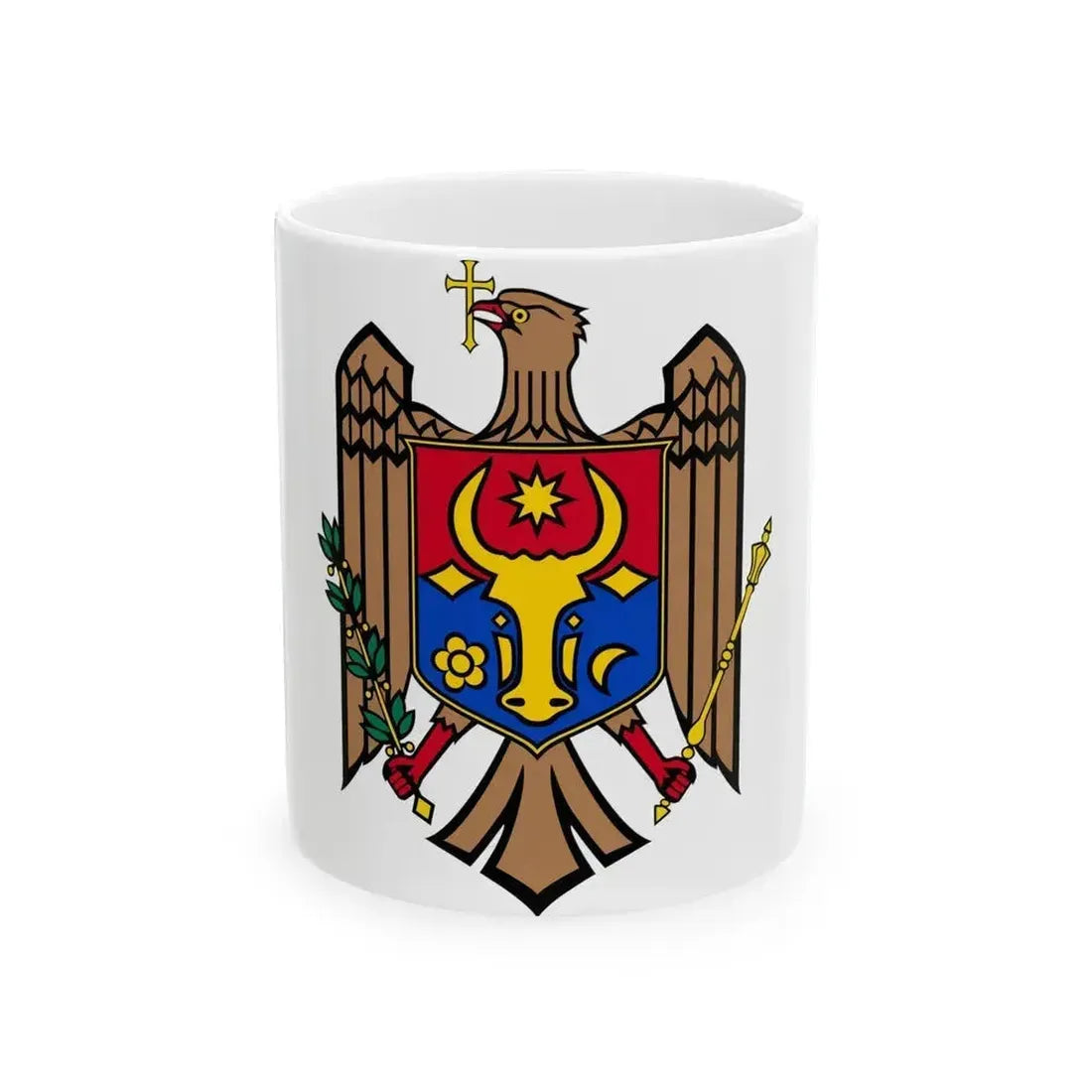 Coat of arms of Moldova - White Coffee Mug 11oz - Go Mug Yourself