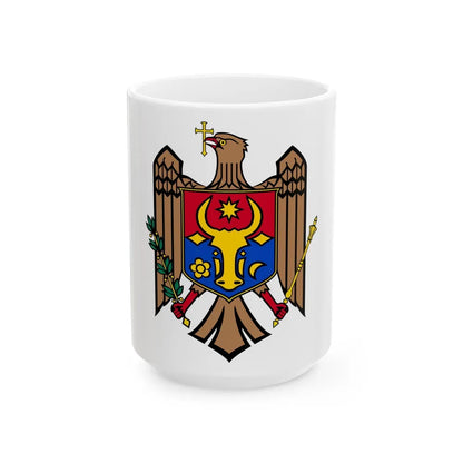 Coat of arms of Moldova - White Coffee Mug-15oz-Go Mug Yourself