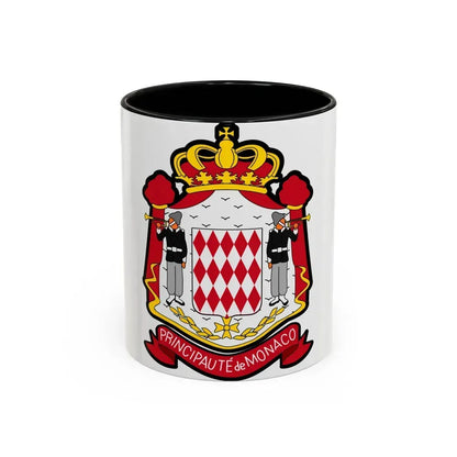 Coat of arms of Monaco - Accent Coffee Mug 11oz Black - Go Mug Yourself