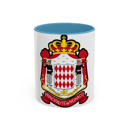 Coat of arms of Monaco - Accent Coffee Mug 11oz Light Blue - Go Mug Yourself