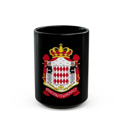 Coat of arms of Monaco - Black Coffee Mug 15oz - Go Mug Yourself