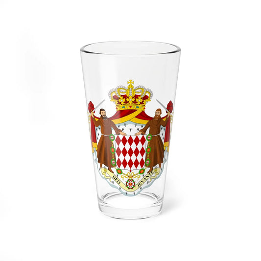 Coat of arms of Monaco (Monaco) (Coat of Arms) Pint Glass 16oz 16oz - Go Mug Yourself