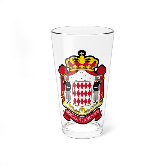 Coat of arms of Monaco version (Monaco) (Coat of Arms) Pint Glass 16oz 16oz - Go Mug Yourself