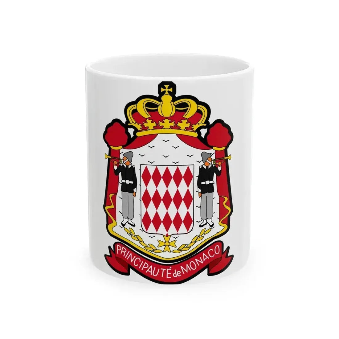 Coat of arms of Monaco - White Coffee Mug 11oz - Go Mug Yourself
