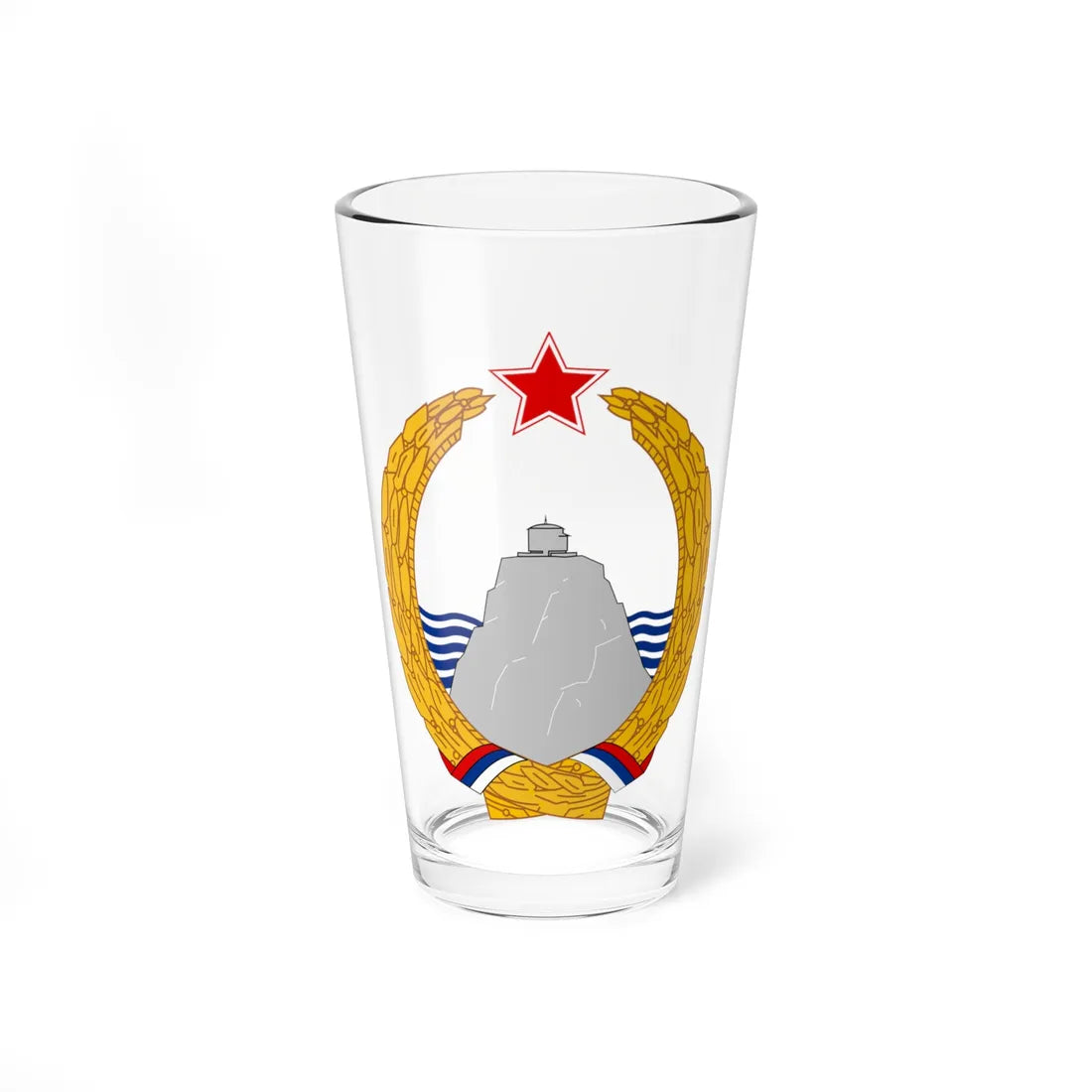 Coat of arms of Montenegro 1945-1993 (Yugoslavia) (Coat of Arms) Pint Glass 16oz 16oz - Go Mug Yourself