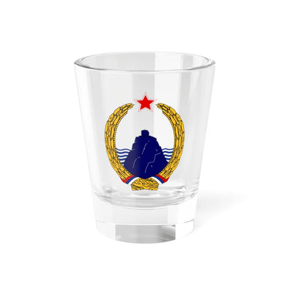 Coat of arms of Montenegro 1963-1974 (Yugoslavia) (Coat of Arms) Shot Glass 1.5oz 1.5oz - Go Mug Yourself