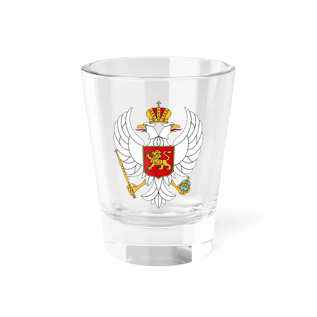 Coat of arms of Montenegro 1992-2004 (Montenegro) (Coat of Arms) Shot Glass 1.5oz 1.5oz - Go Mug Yourself