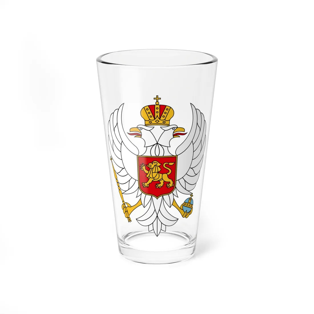 Coat of arms of Montenegro 1992-2004 (Yugoslavia) (Coat of Arms) Pint Glass 16oz 16oz - Go Mug Yourself