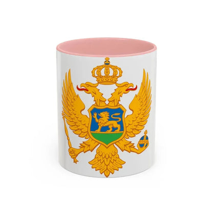 Coat of arms of Montenegro - Accent Coffee Mug 11oz Pink - Go Mug Yourself