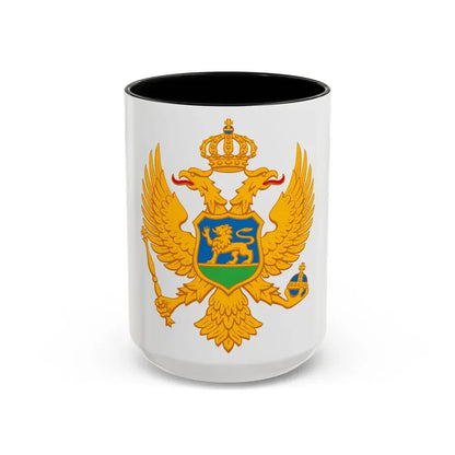 Coat of arms of Montenegro - Accent Coffee Mug 15oz Black - Go Mug Yourself