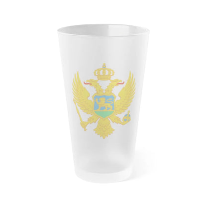 Coat of arms of Montenegro - Frosted Pint Glass 16oz-16oz-Frosted-Go Mug Yourself