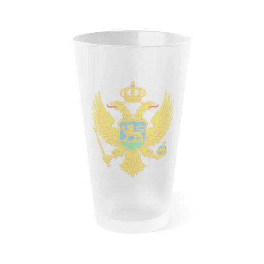 Coat of arms of Montenegro - Frosted Pint Glass 16oz 16oz Frosted - Go Mug Yourself