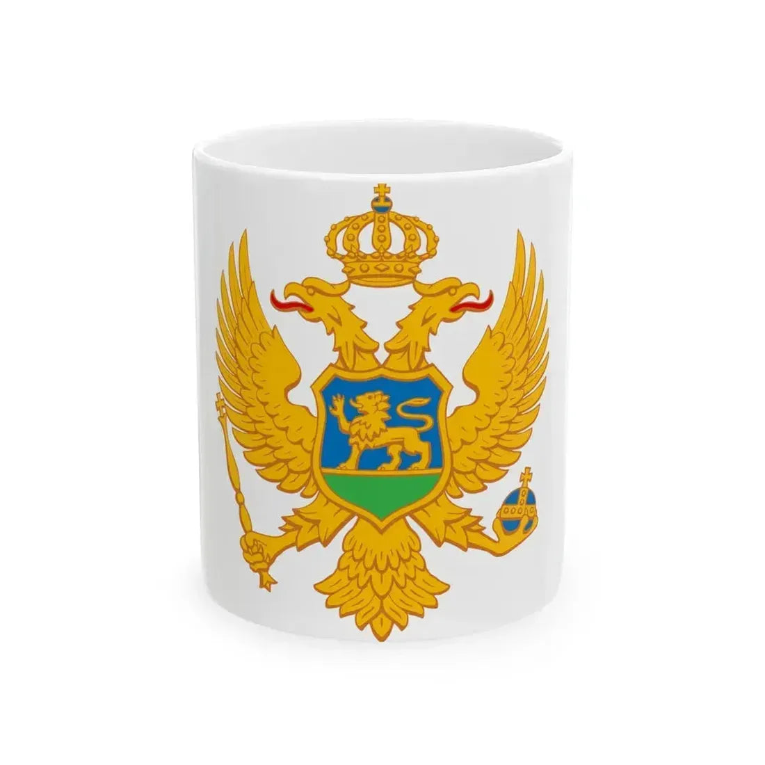 Coat of arms of Montenegro - White Coffee Mug 11oz - Go Mug Yourself