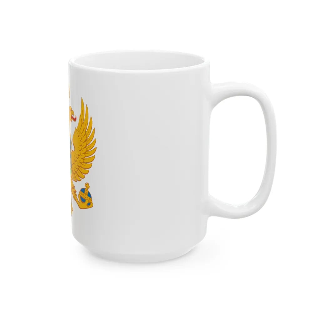 Coat of arms of Montenegro - White Coffee Mug-Go Mug Yourself