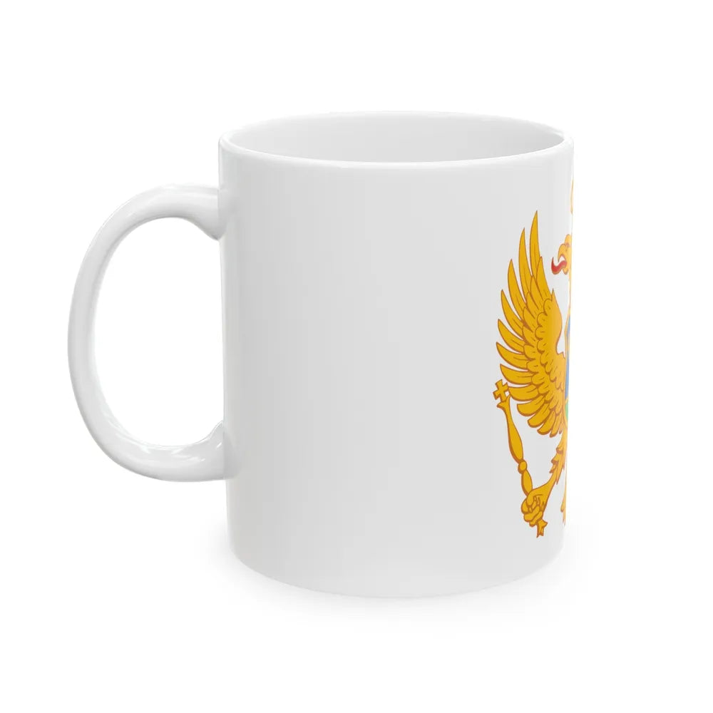 Coat of arms of Montenegro - White Coffee Mug-Go Mug Yourself